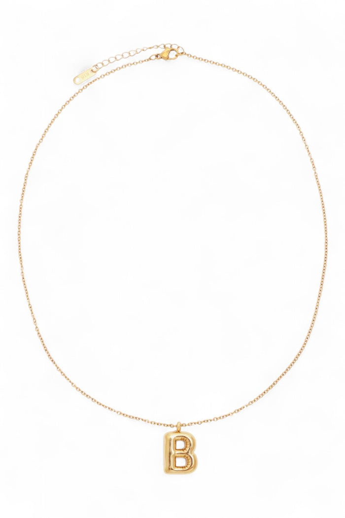 Bubble Initial Necklace | Gold