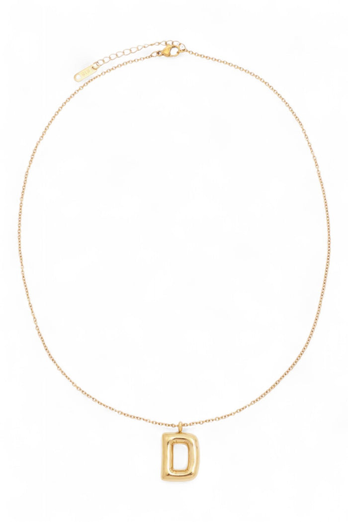 Bubble Initial Necklace | Gold