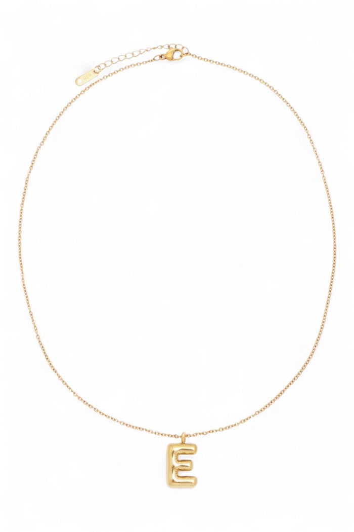 Bubble Initial Necklace | Gold
