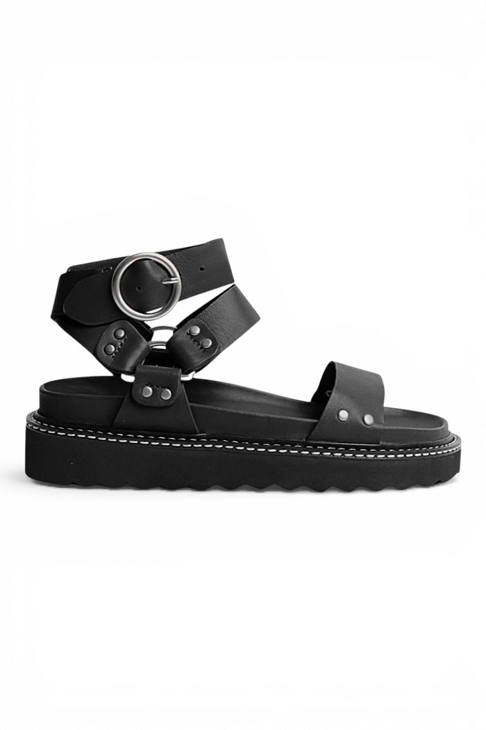 Burt Sandal | Black/White Welt