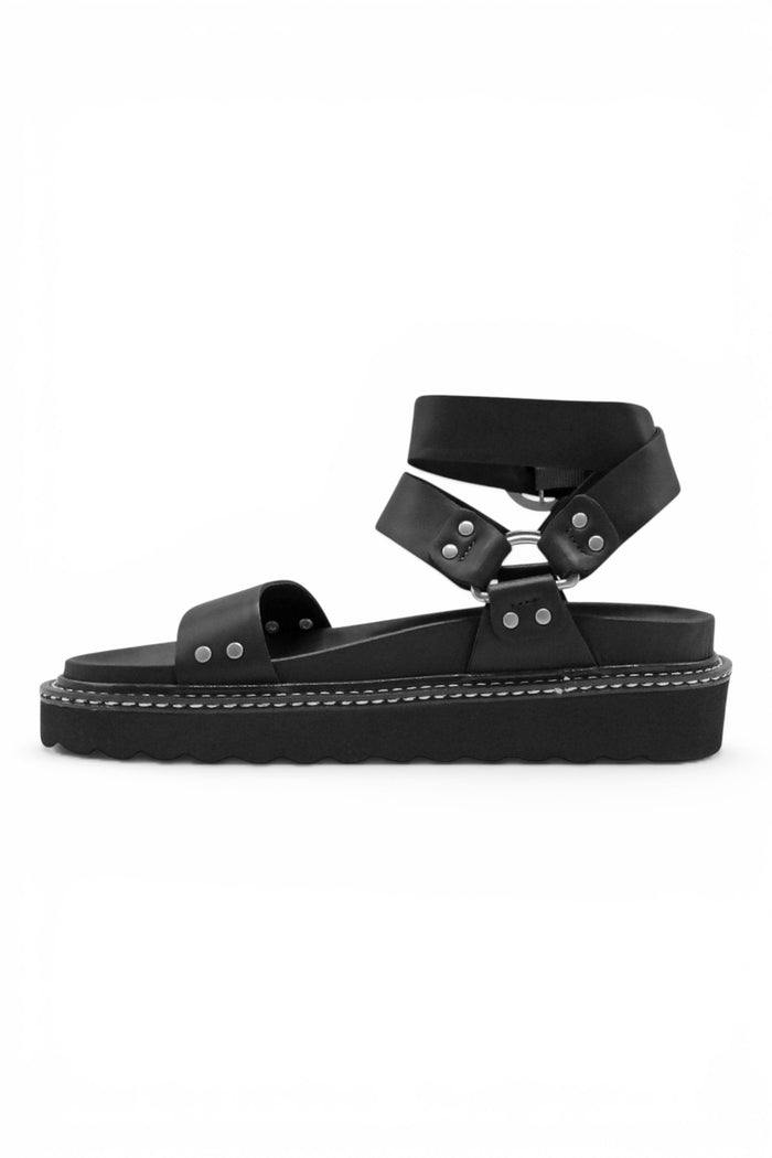 Burt Sandal | Black/White Welt