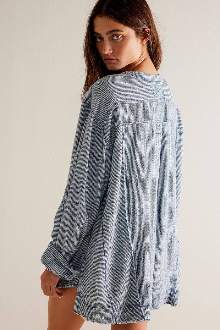 By The Shore Shirt | Indigo Stripe