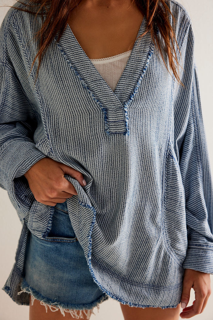 By The Shore Shirt | Indigo Stripe