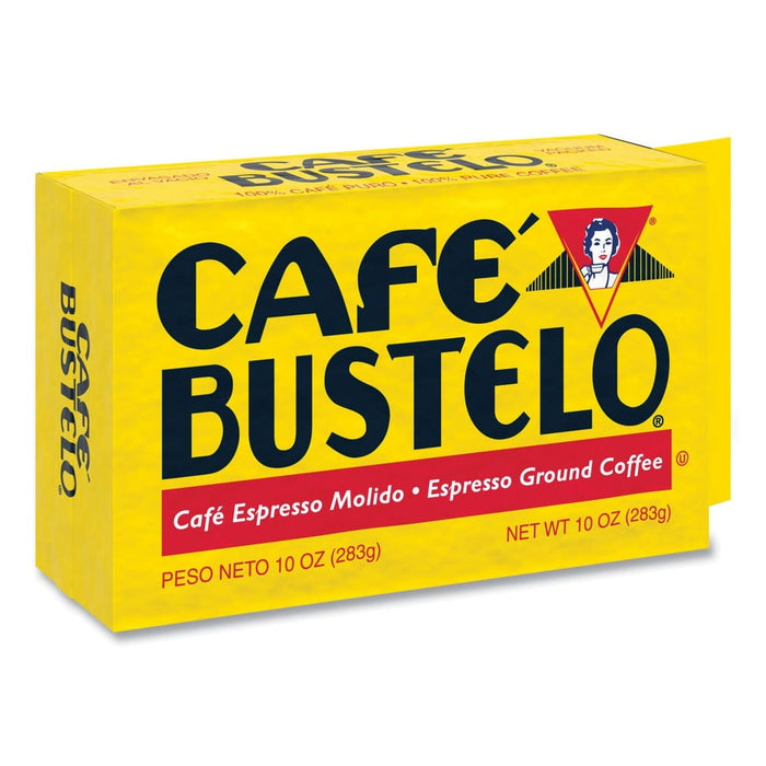 Caf Bustelo, Espresso Style Dark Roast Ground Coffee, Vacuum-Packed 10 oz. Brick