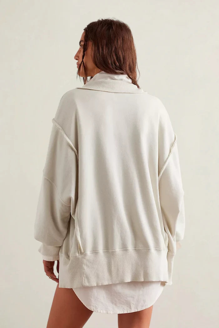 Camden Henley Sweatshirt | Grey Opal