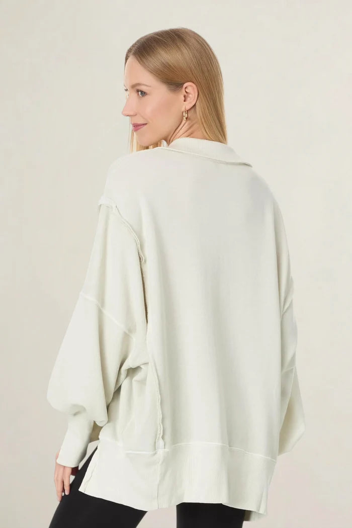 Camden Henley Sweatshirt | Grey Opal
