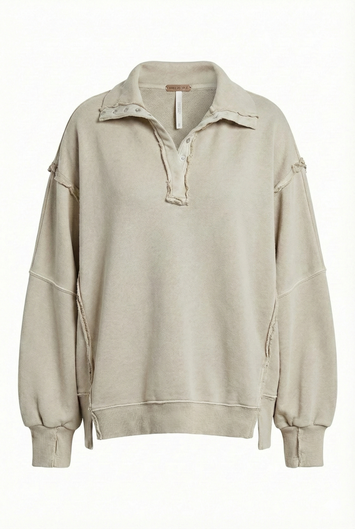 Camden Henley Sweatshirt | Grey Opal