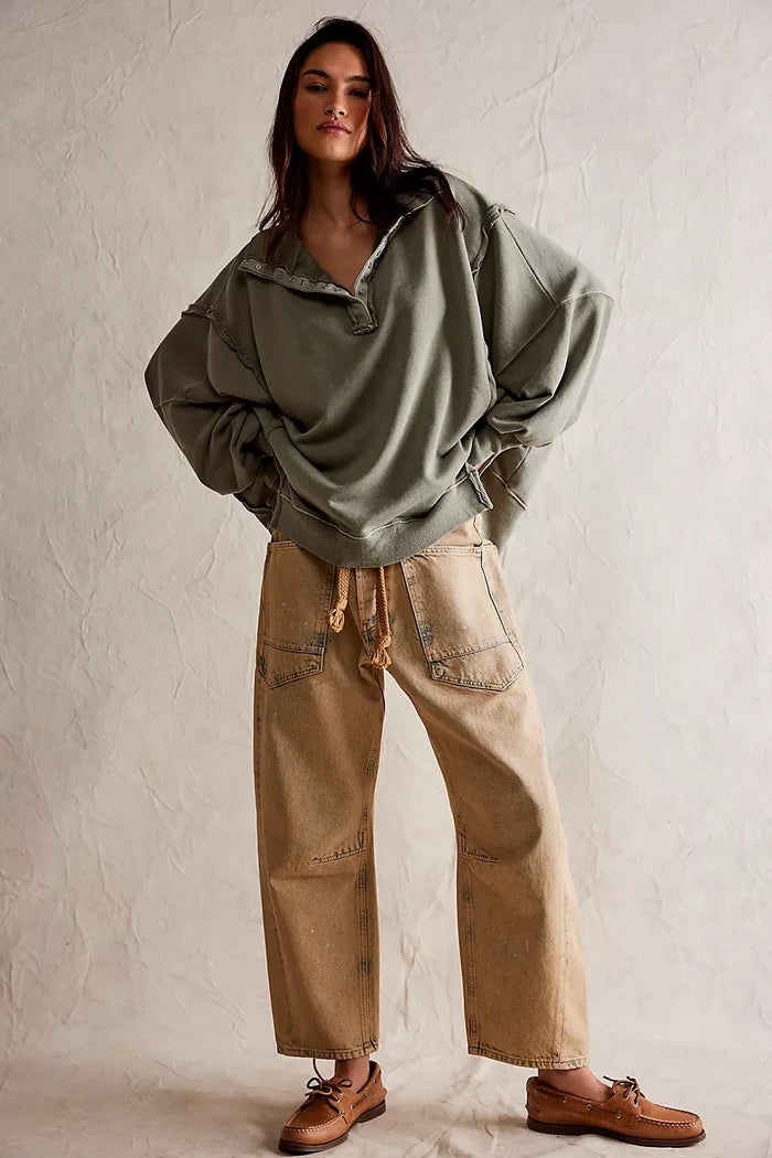 Camden Henley Sweatshirt | Laurel Oak