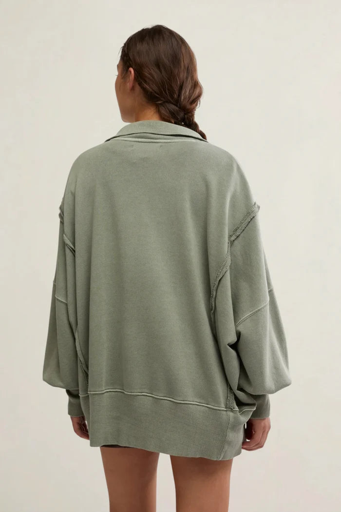 Camden Henley Sweatshirt | Laurel Oak