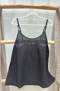 Cameron Linen Cami | Black