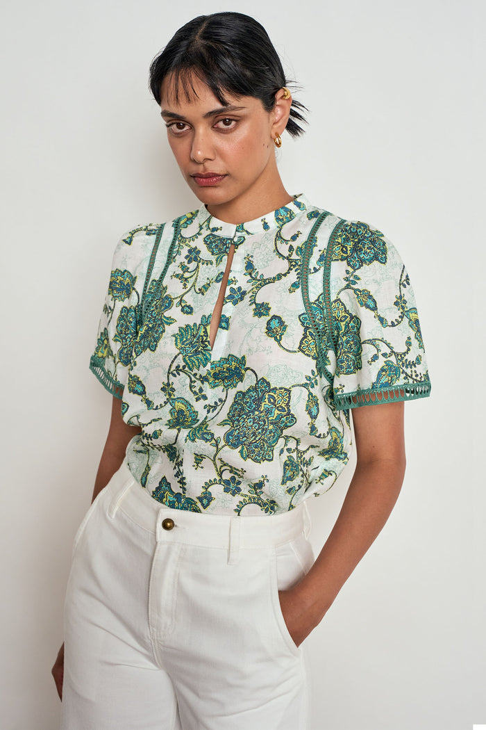 Charm Top | Garden Paisley