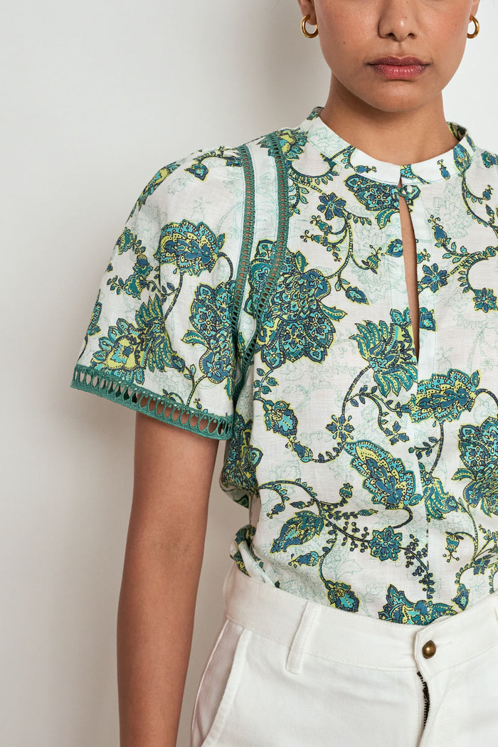 Charm Top | Garden Paisley