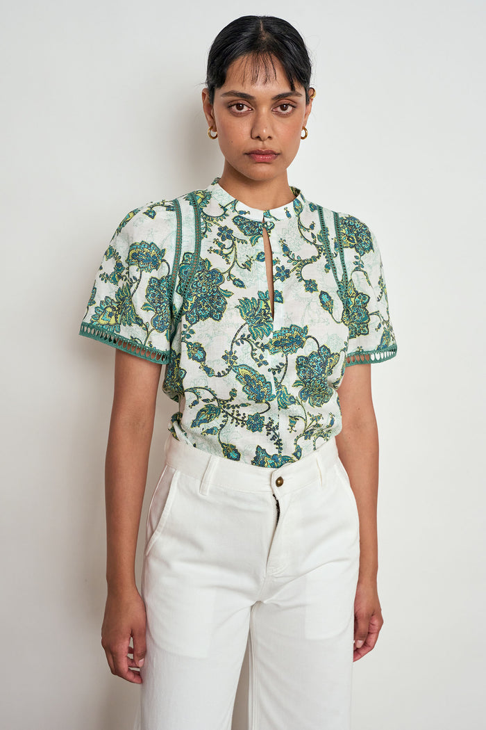 Charm Top | Garden Paisley