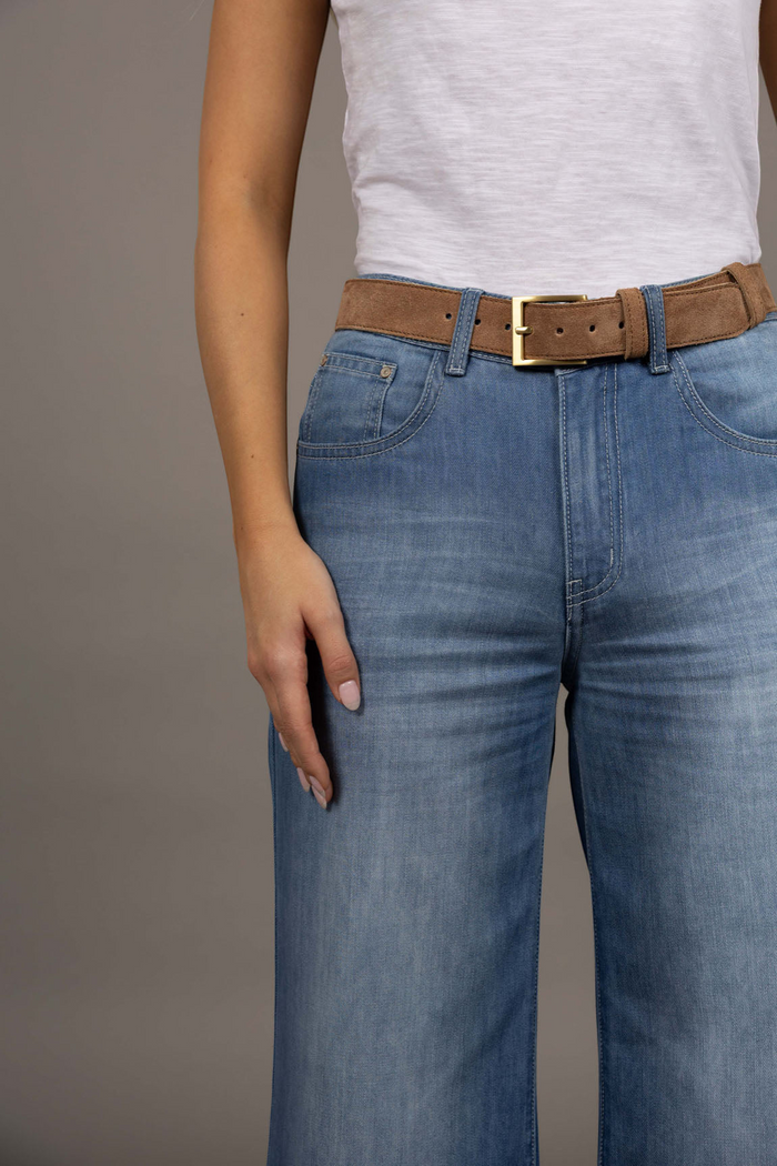 Classic Suede Belt | Camel