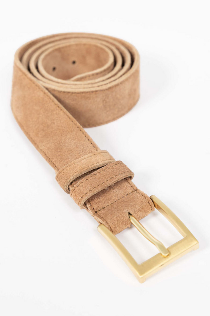Classic Suede Belt | Camel
