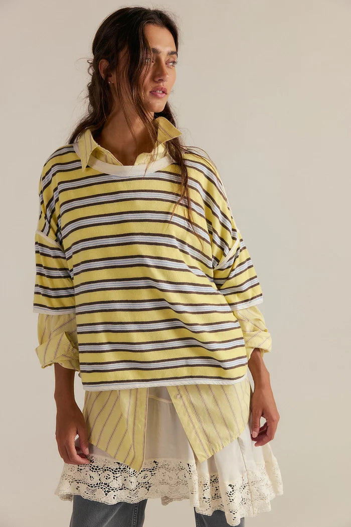 Clean Rugby Tee | Yellow Combo