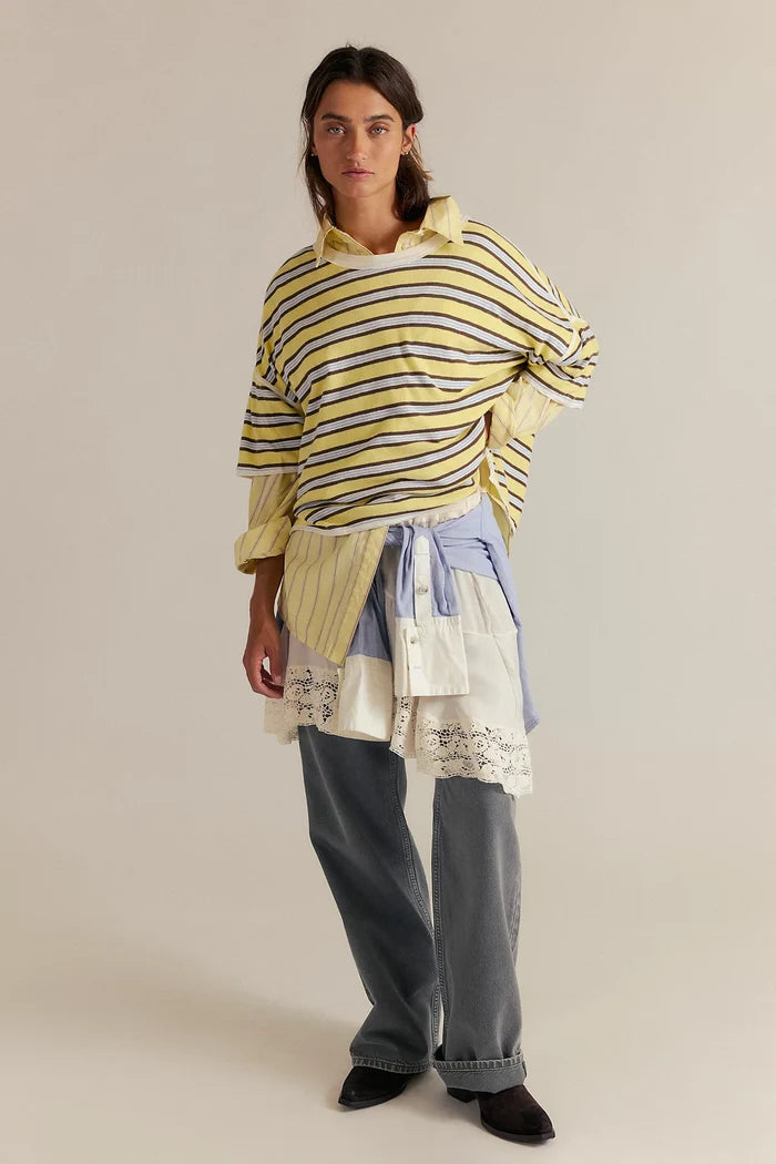 Clean Rugby Tee | Yellow Combo