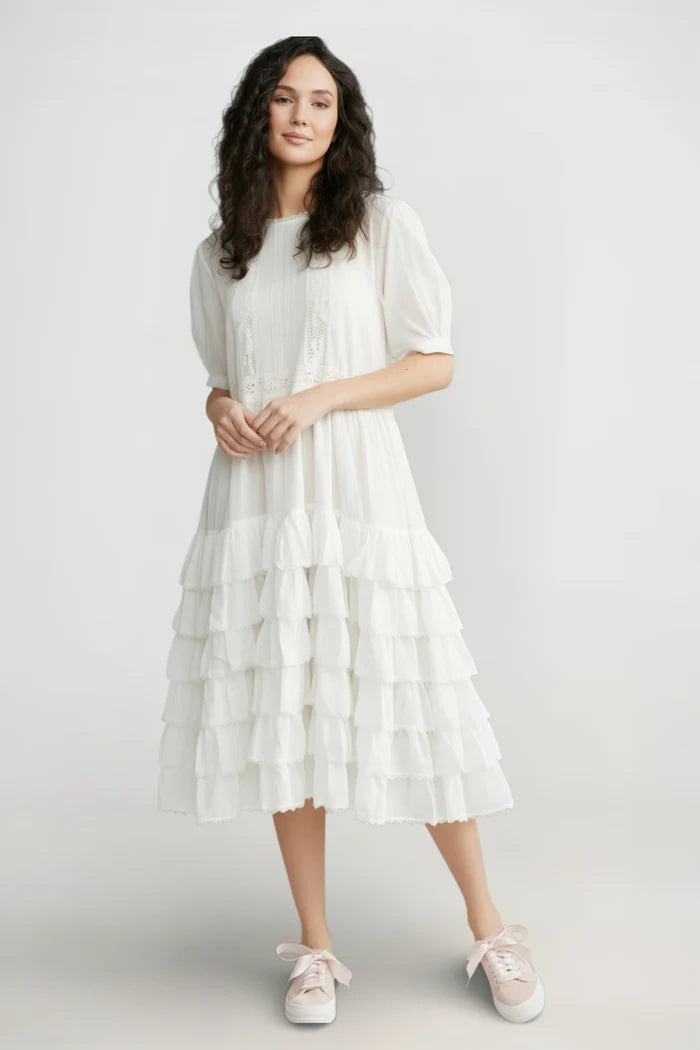 Clementine Linen Dress | Alabaster White