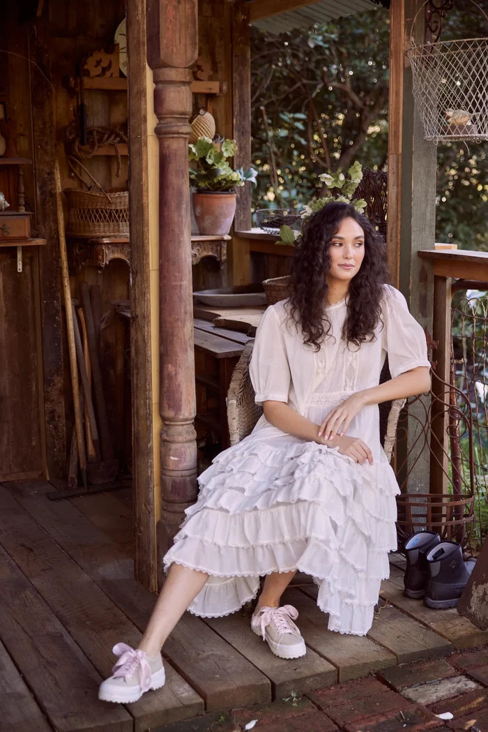Clementine Linen Dress | Alabaster White