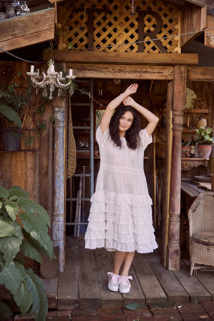 Clementine Linen Dress | Alabaster White