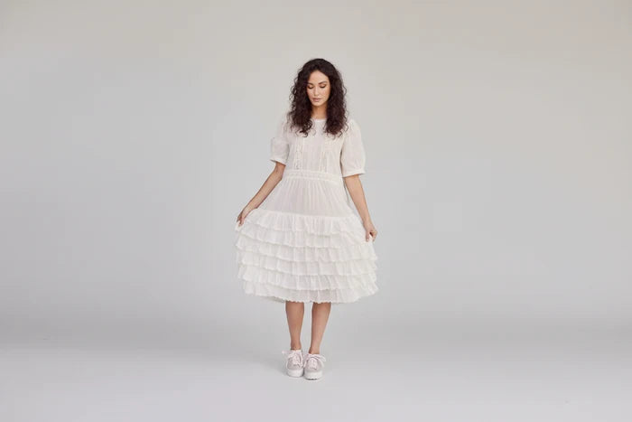 Clementine Linen Dress | Alabaster White