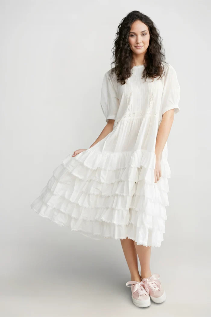 Clementine Linen Dress | Alabaster White