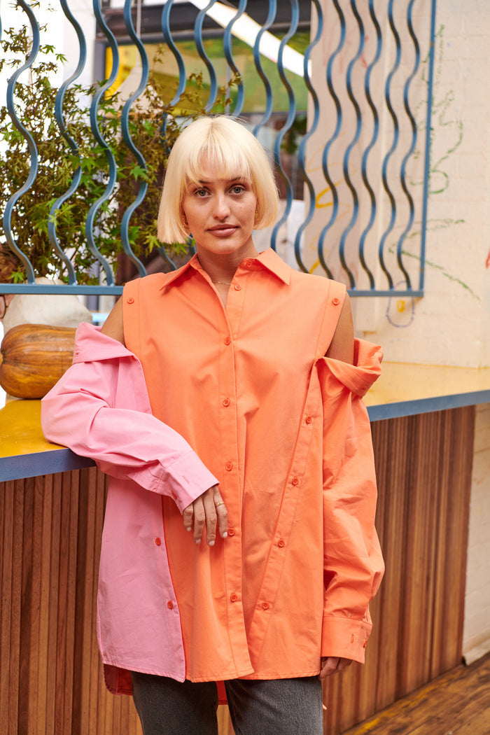 Cleo Shirt in Orange/Pink