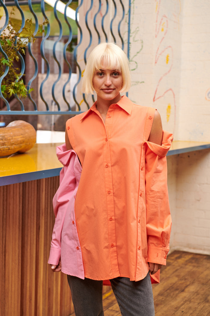 Cleo Shirt in Orange/Pink