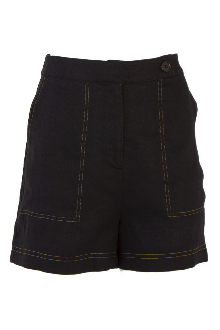 Clio Linen Short in Black