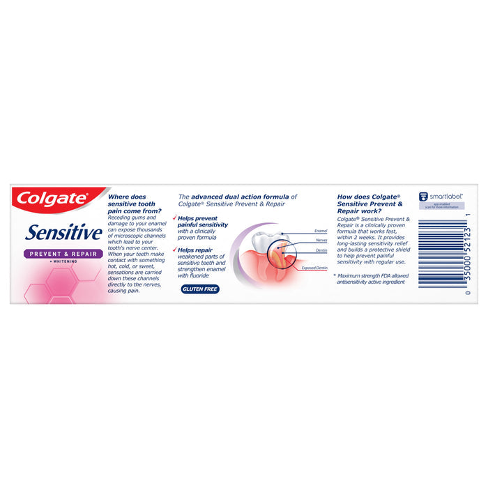 Colgate Sensitive Toothpaste Stain Removing Toothpaste, Gentle Mint