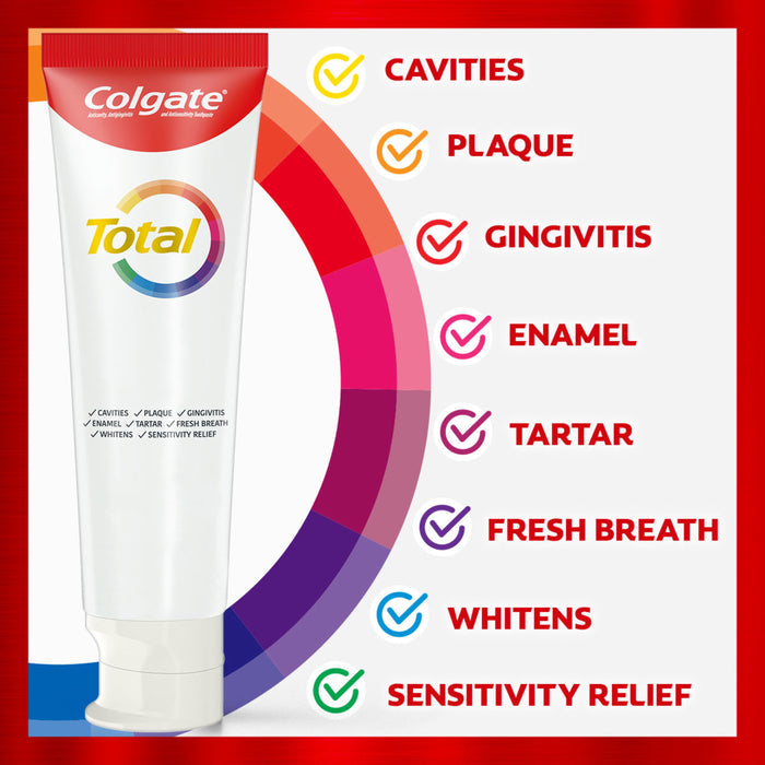 Colgate Total Whitening Toothpaste, Mint, 1 Pack, 5.1 Oz Tube