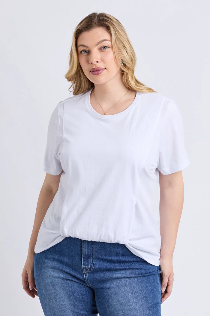Collins Tuck Tee | White