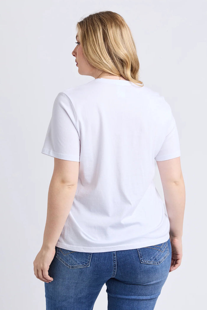 Collins Tuck Tee | White