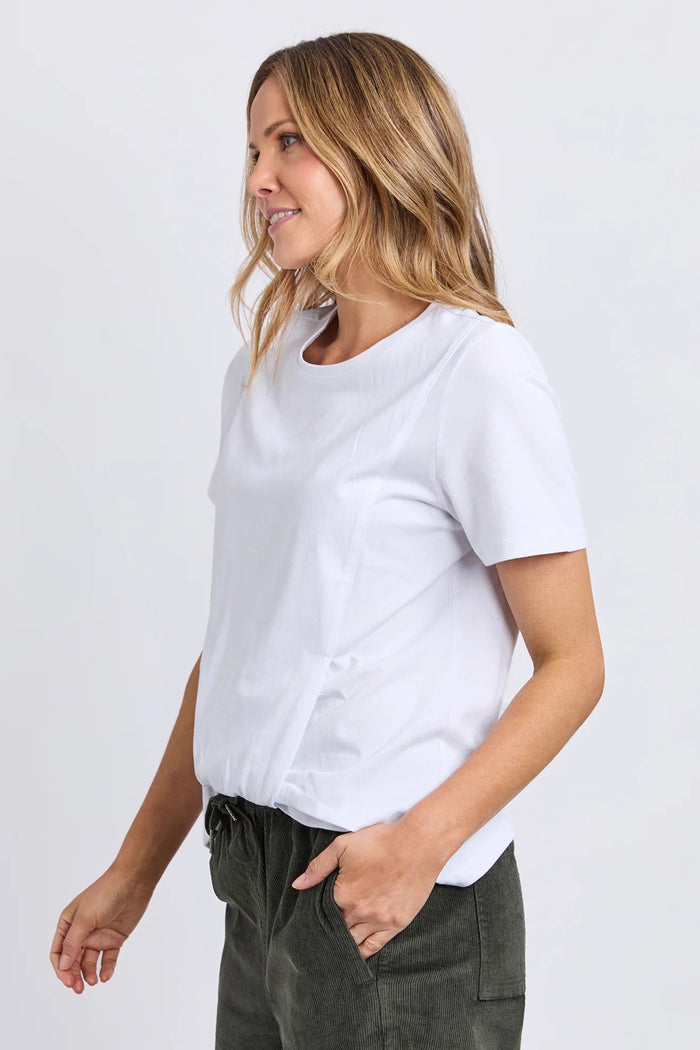 Collins Tuck Tee | White