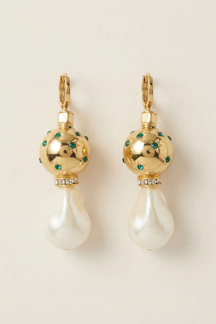 Comete Biwa Earrings | Green