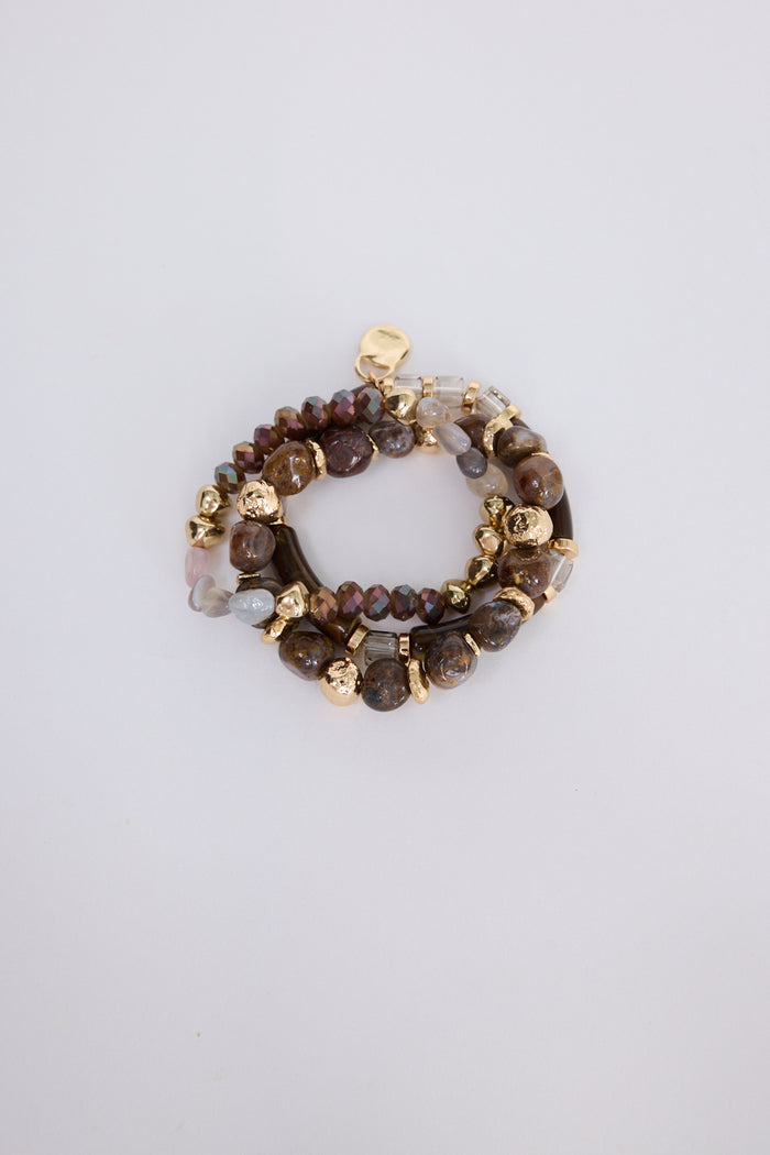 Connor Stack Bracelet | Brown