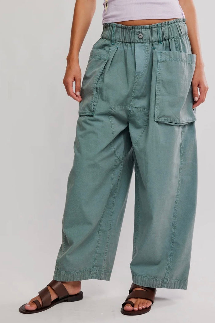 Costa Straight Harem Pants | Stormy Sea