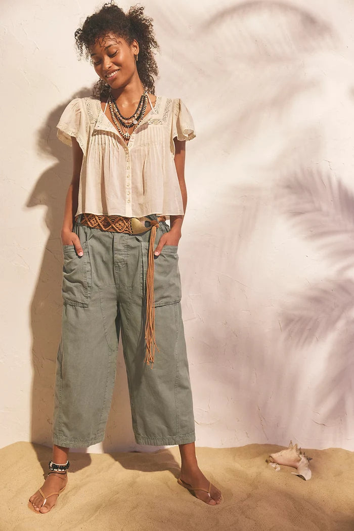 Costa Straight Harem Pants | Stormy Sea