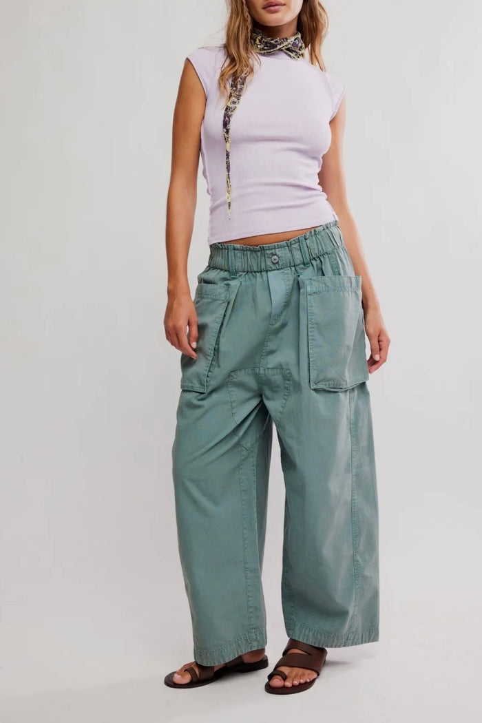 Costa Straight Harem Pants | Stormy Sea