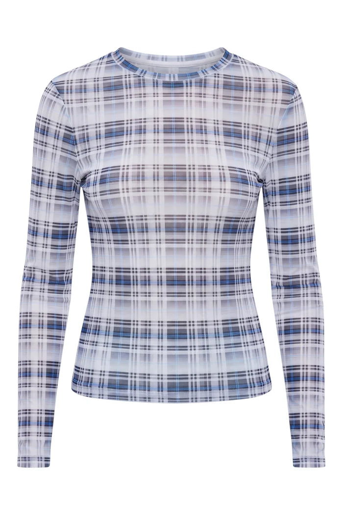 Daisy Long Sleeve Top | Faded Check