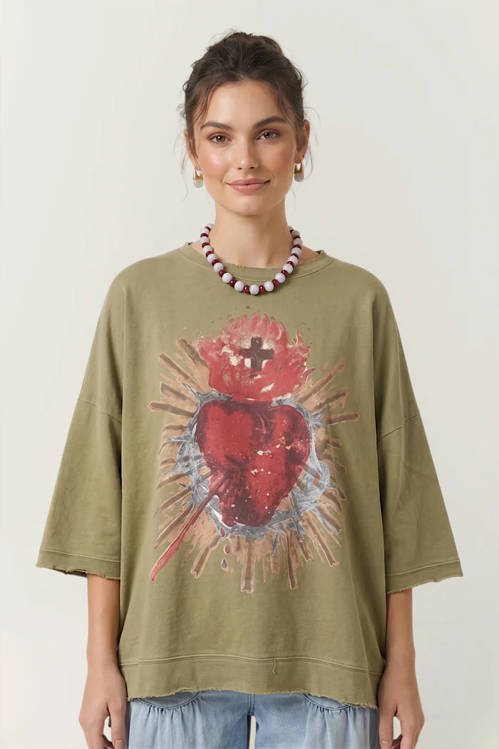 Dance With The Moon Sweatshirt | Olive Sacred Heart