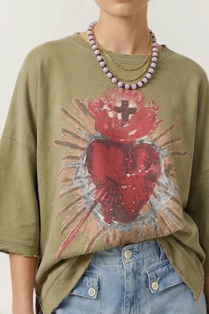 Dance With The Moon Sweatshirt | Olive Sacred Heart