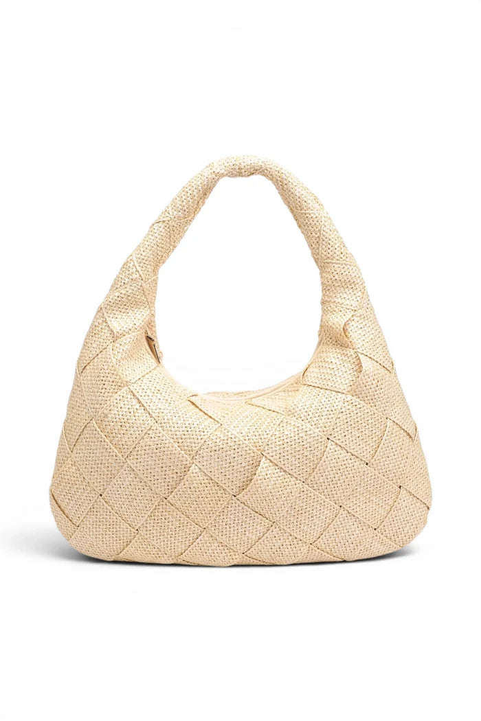Dare to Dream Large Woven Straw Hobo Bag | Cream