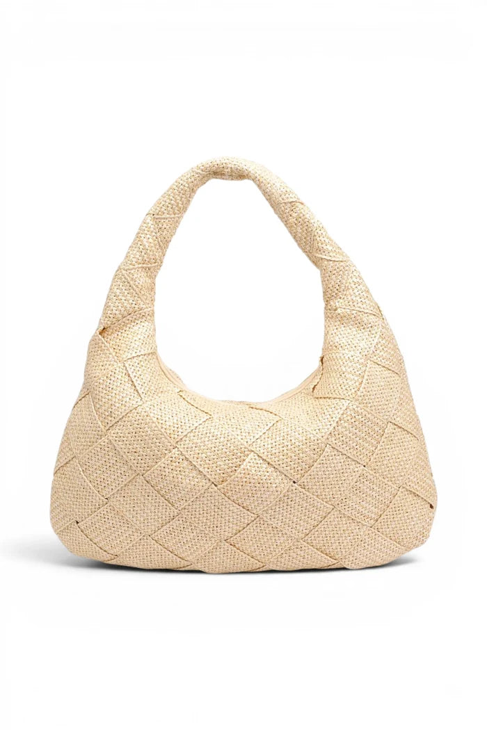 Dare to Dream Large Woven Straw Hobo Bag | Cream