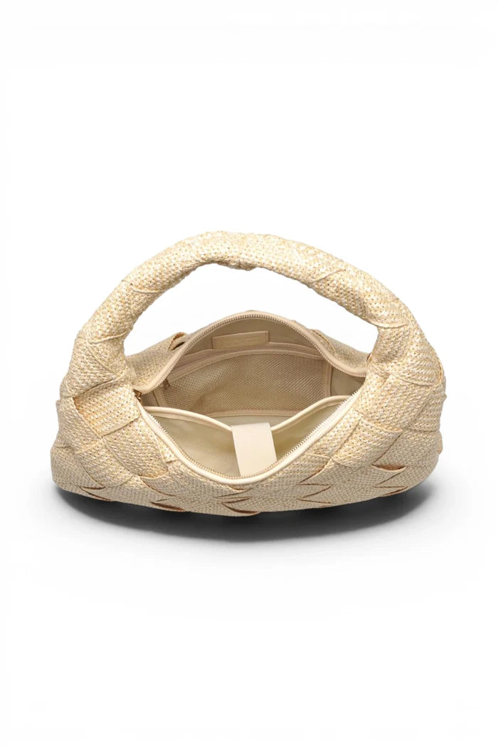 Dare to Dream Large Woven Straw Hobo Bag | Cream