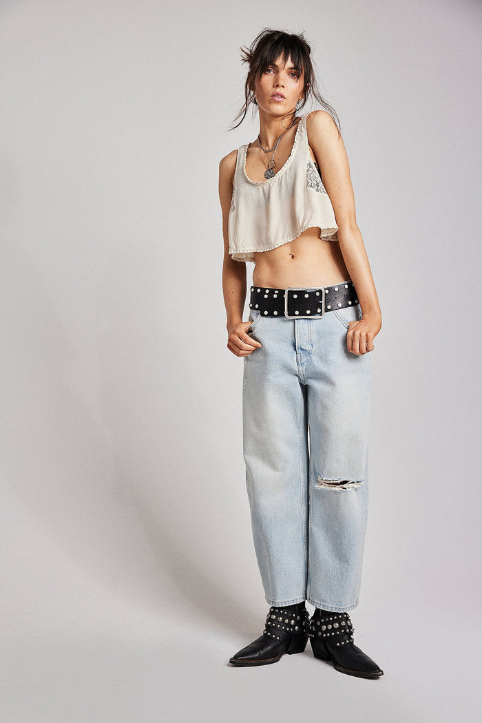 Deep Trance Dropped Boyfriend Jeans | Bleached Out