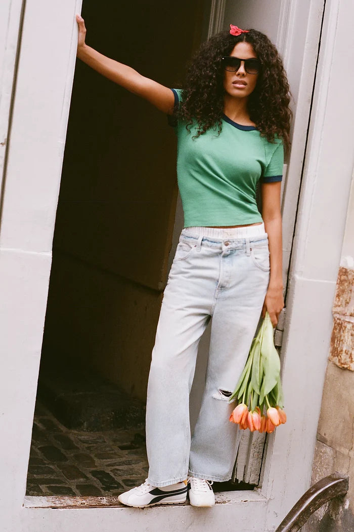 Deep Trance Dropped Boyfriend Jeans | Bleached Out