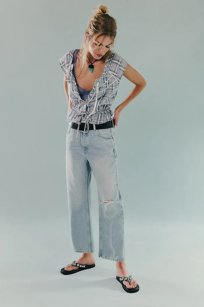 Deep Trance Dropped Boyfriend Jeans | Bleached Out