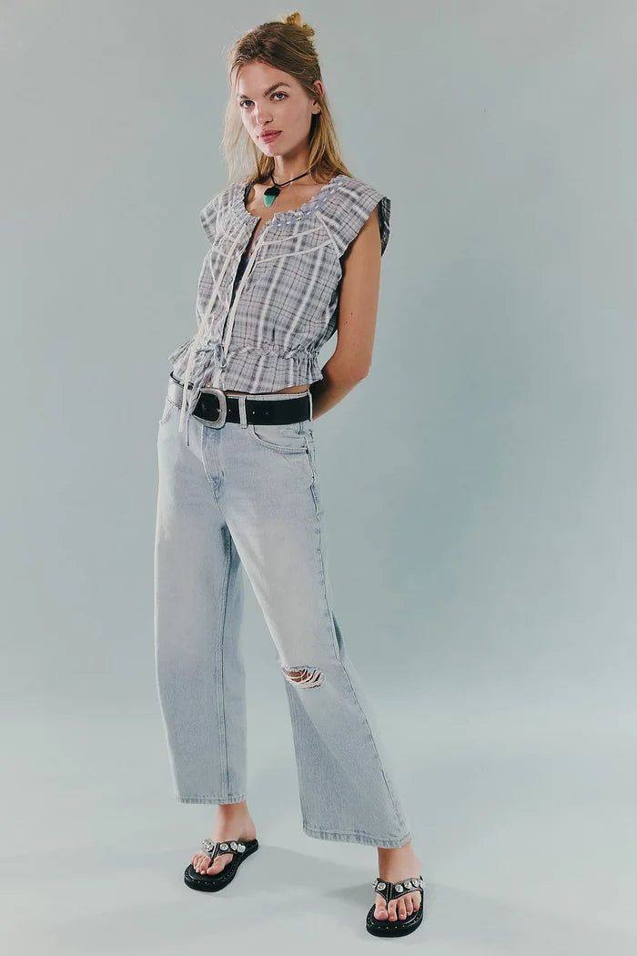 Deep Trance Dropped Boyfriend Jeans | Bleached Out