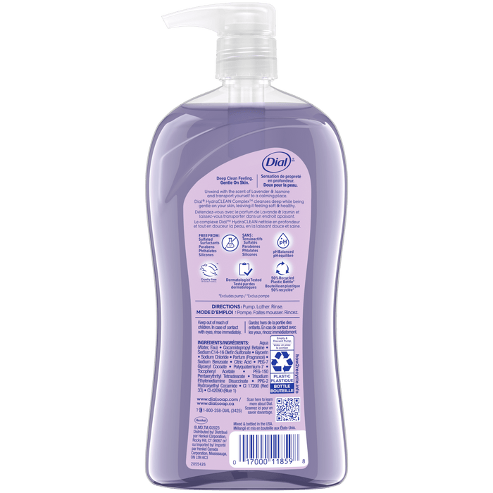 Dial Body Wash, Calm & Soothe Lavender & Jasmine Scent, 32 fl oz